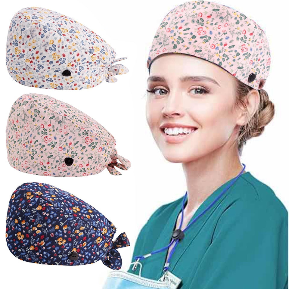 手術帽子 マスク掛け付き 全15柄