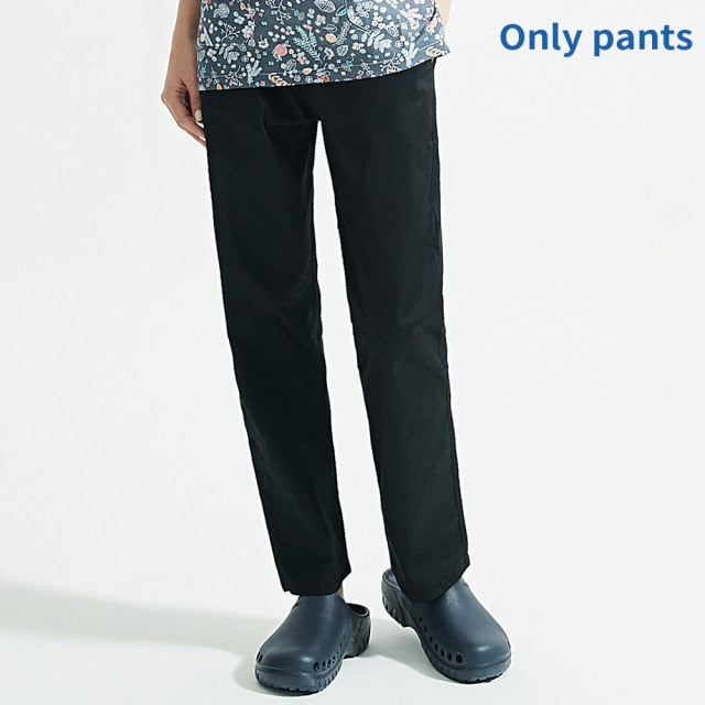 スクラブ上下セット 半袖 花柄プリント セパレート販売あり